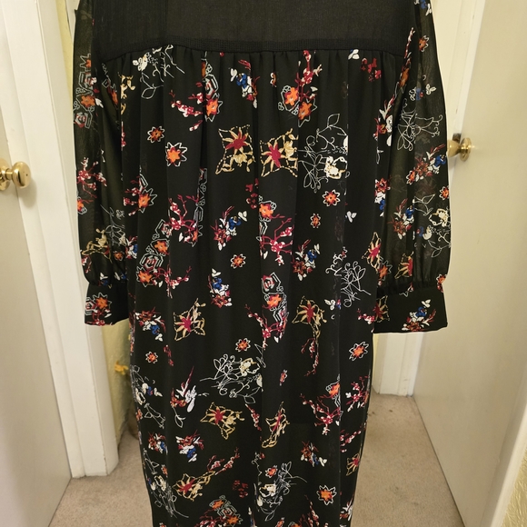 Philosophy Black Dress with Multicolor Embroidery - Picture 7 of 11